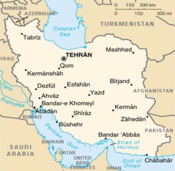 Karte Iran